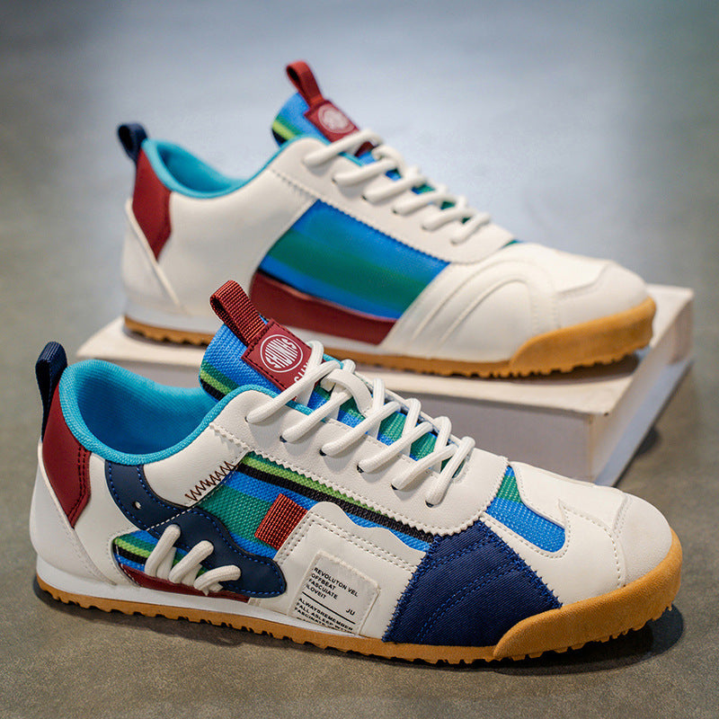 Men's Patchwork Retro Gum-Sole Sneakers