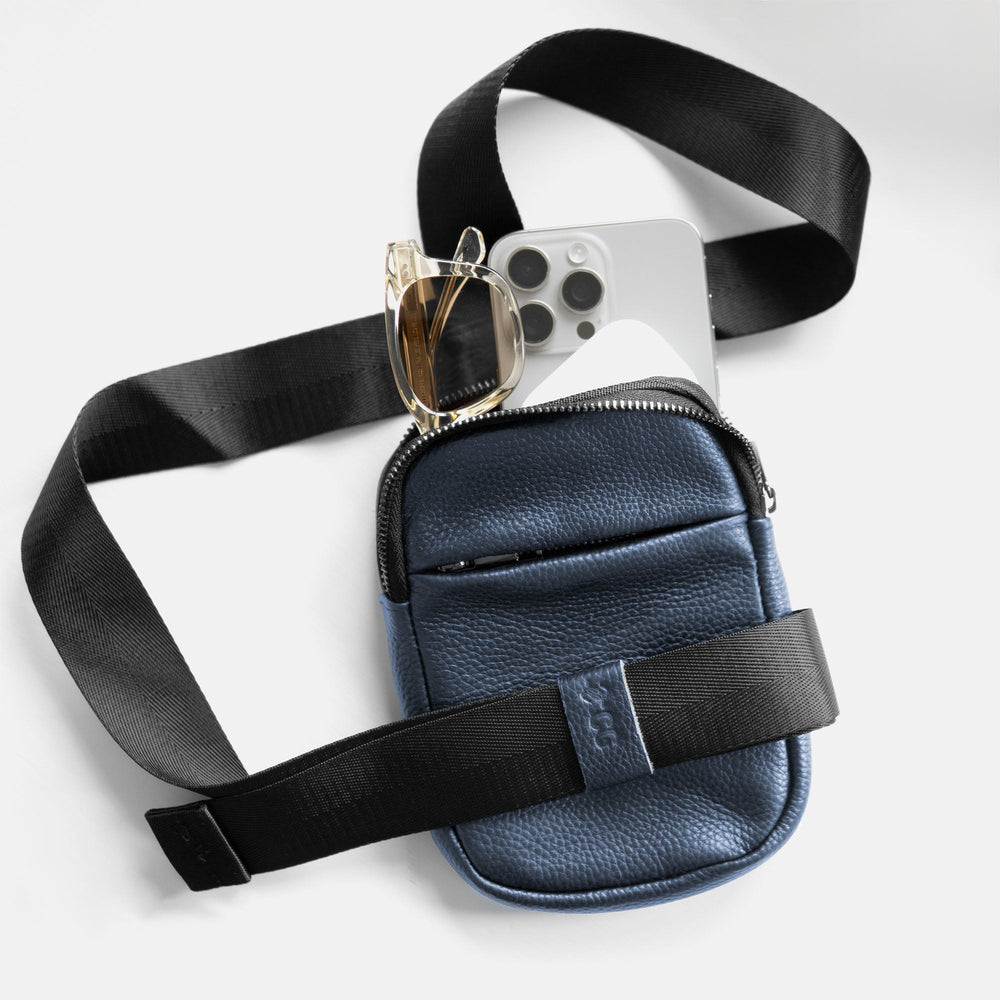 Men's Pebble-Grain Anti-Theft Sling Bag