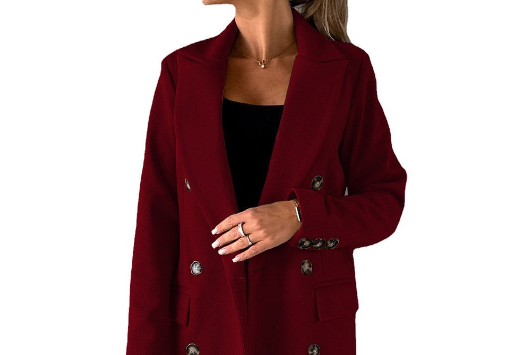 Classic Double-Breasted Longline Coat