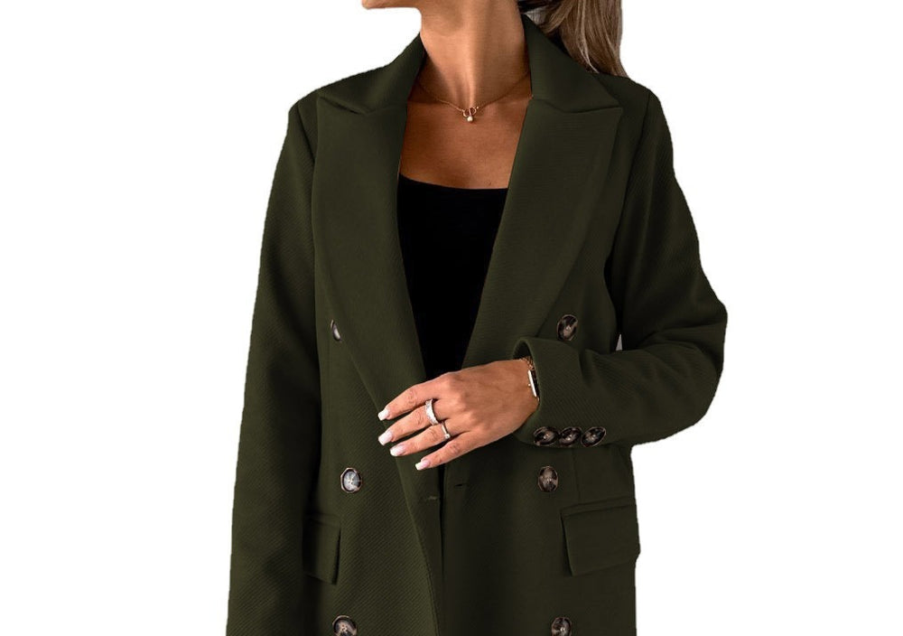 Classic Double-Breasted Longline Coat