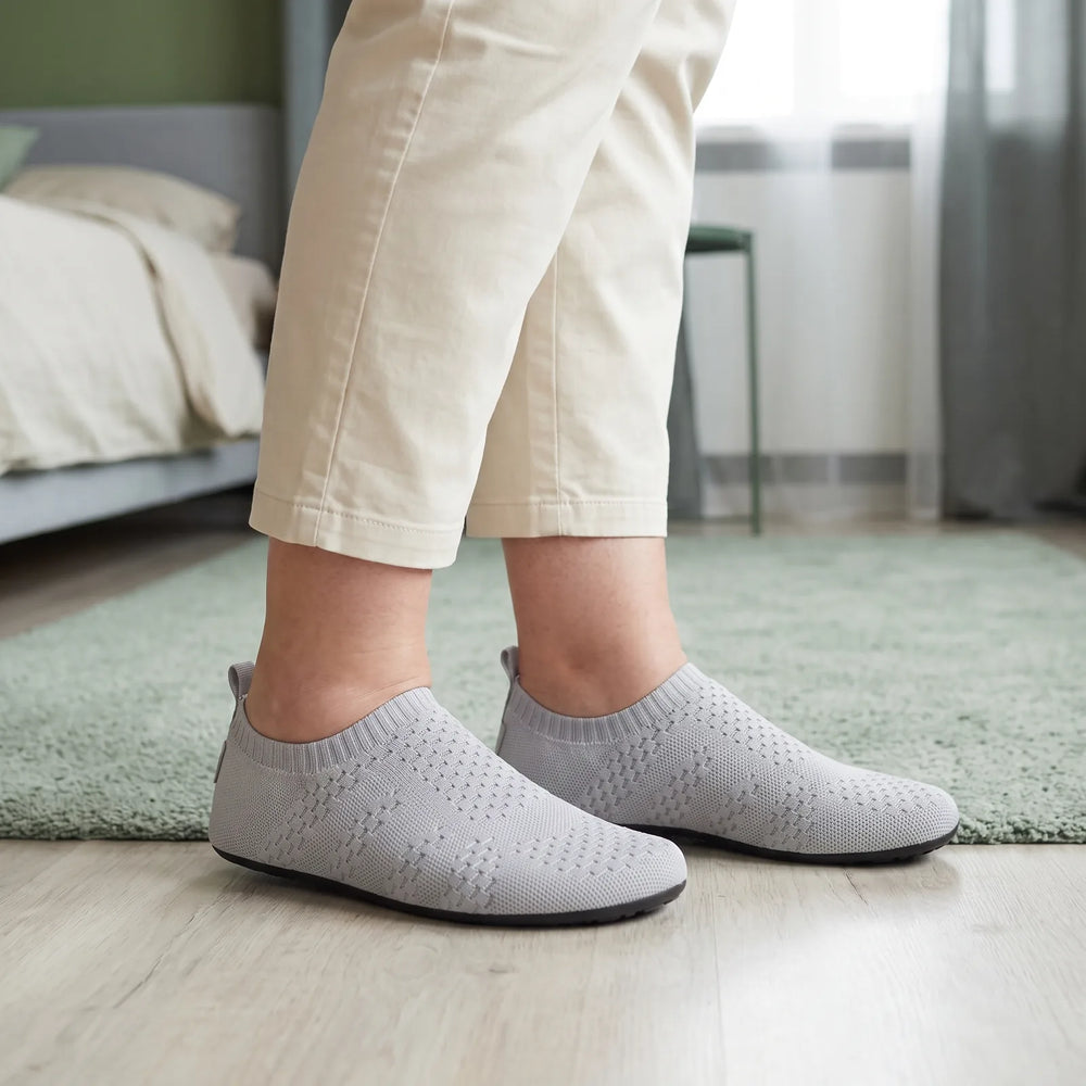 Knit Sock Slippers with Non-Slip Sole