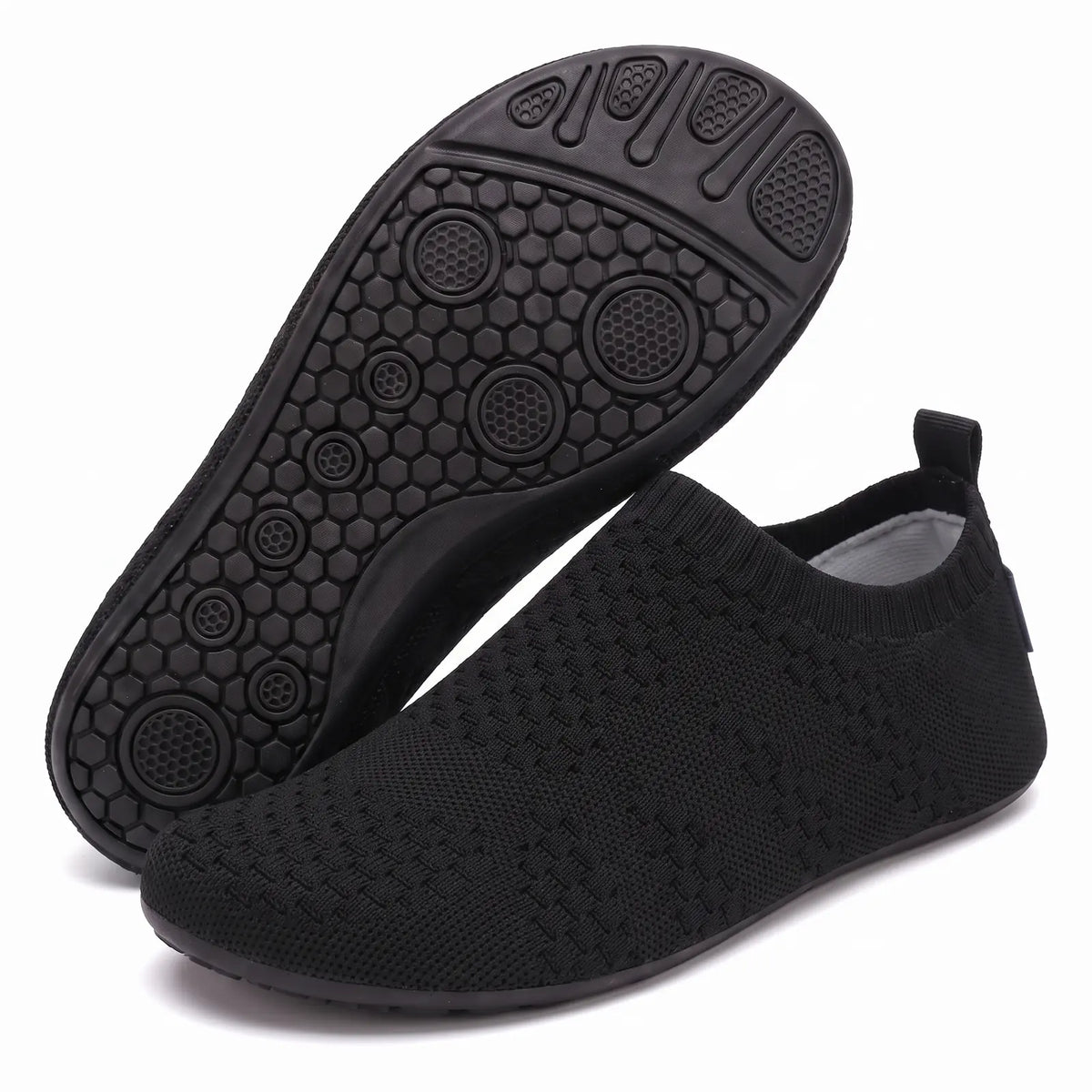 Knit Sock Slippers with Non-Slip Sole