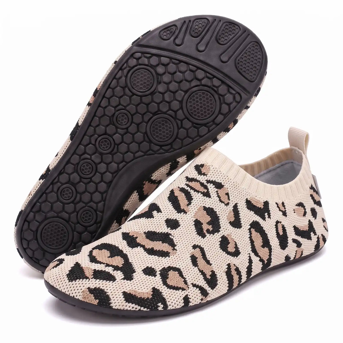 Knit Sock Slippers with Non-Slip Sole