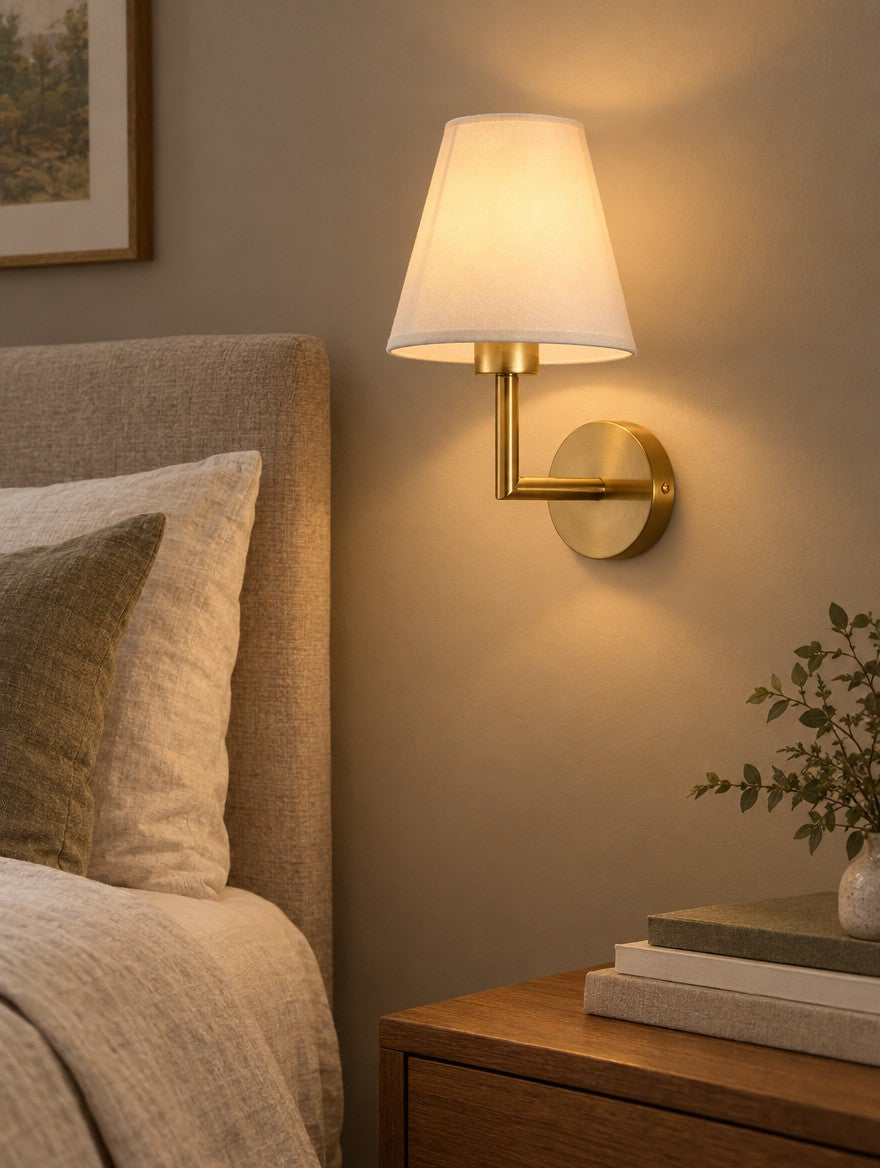 Cordless Brass Wall Sconce