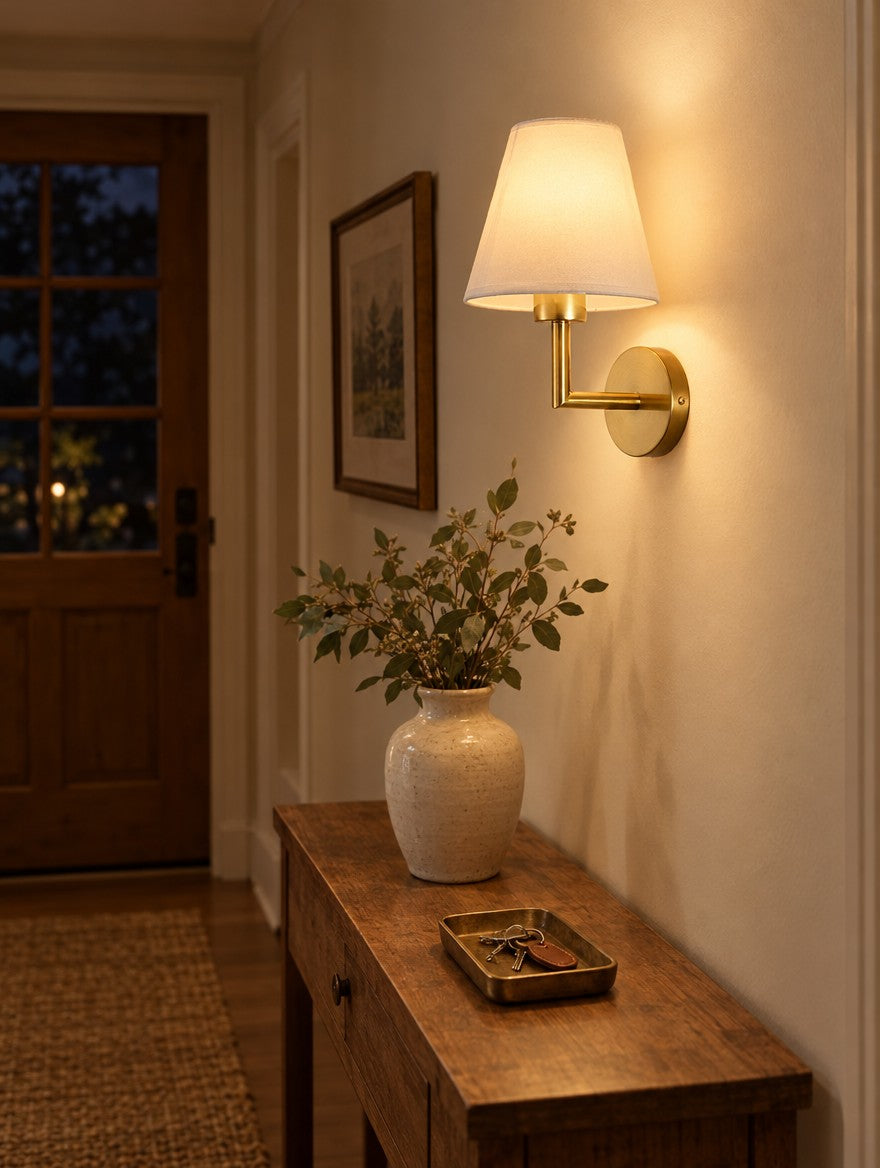 Cordless Brass Wall Sconce