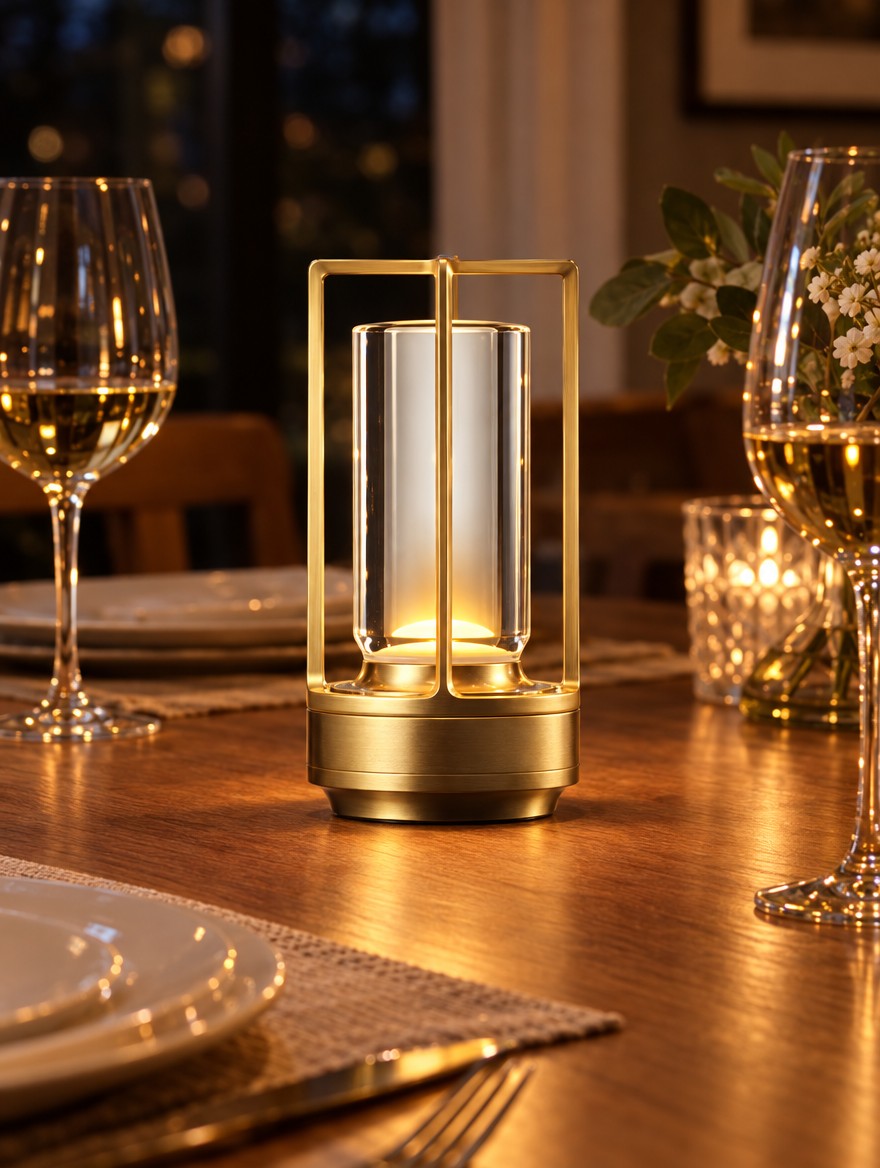 Cordless Crystal Lantern Lamp