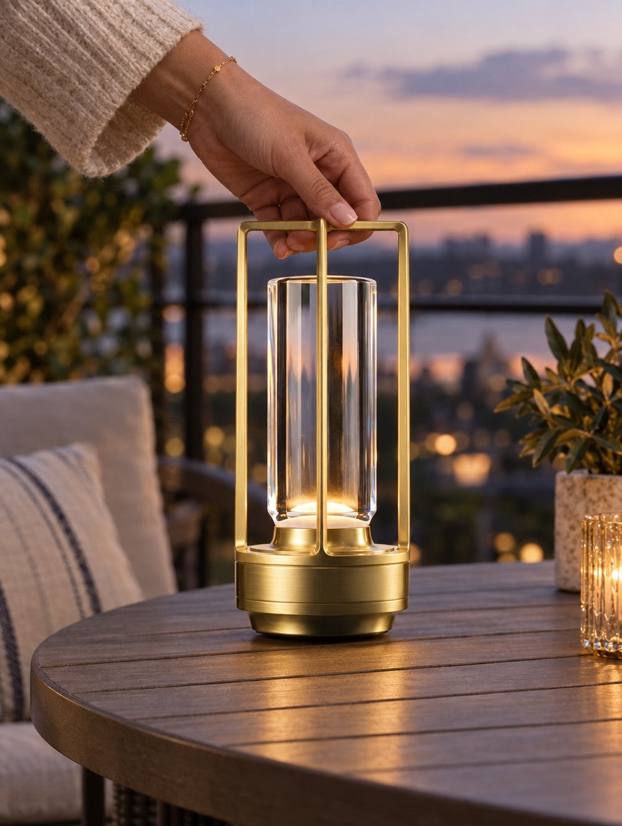 Cordless Crystal Lantern Lamp