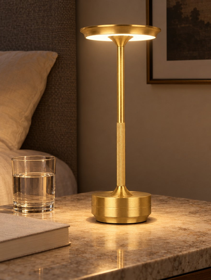 Cordless Gold Table Lamps (Set of 2)