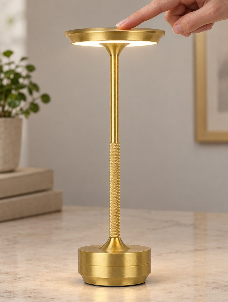 Cordless Gold Table Lamps (Set of 2)