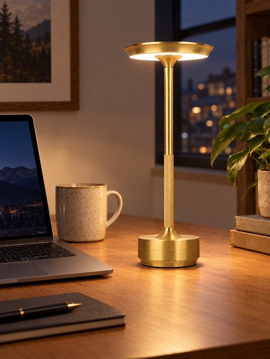 Cordless Gold Table Lamps (Set of 2)