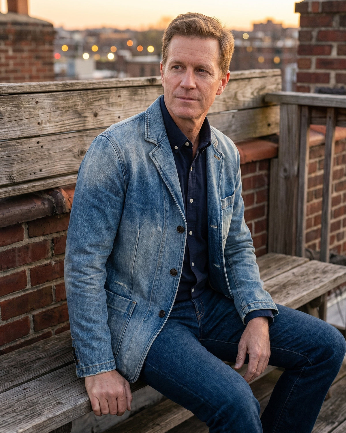 Men's Washed Cotton Blazer