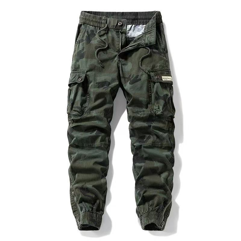 Men's Camo Cargo Pants with Zip Cuffs
