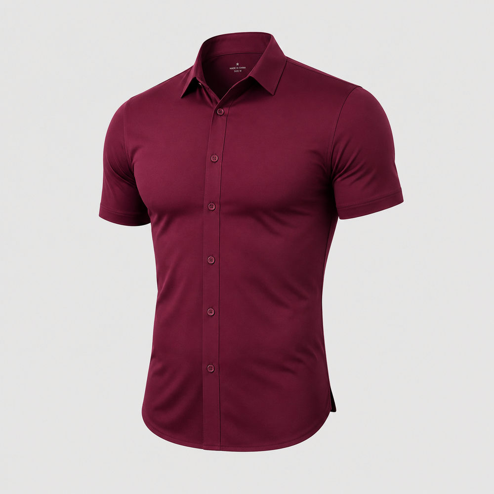 Men's Muscle-Fit Stretch Short-Sleeve Shirt