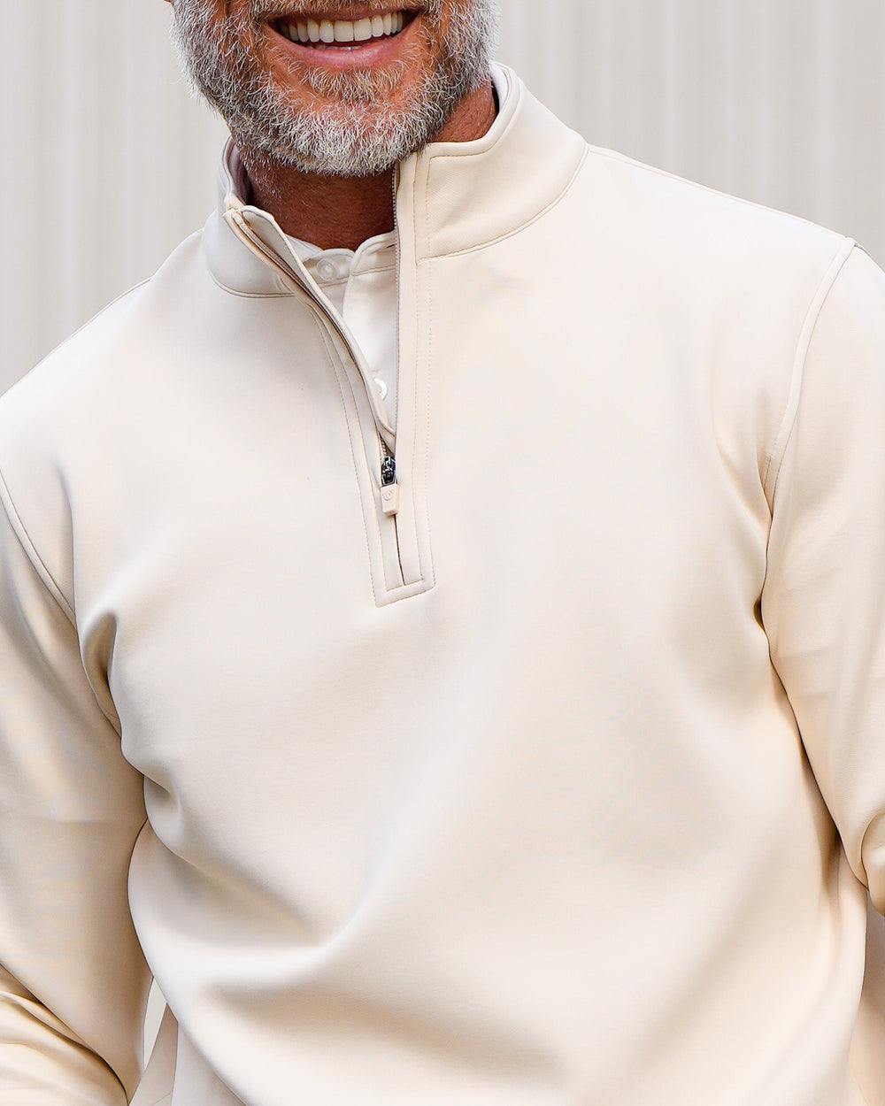 Men's Textured Stretch Quarter-Zip Pullover