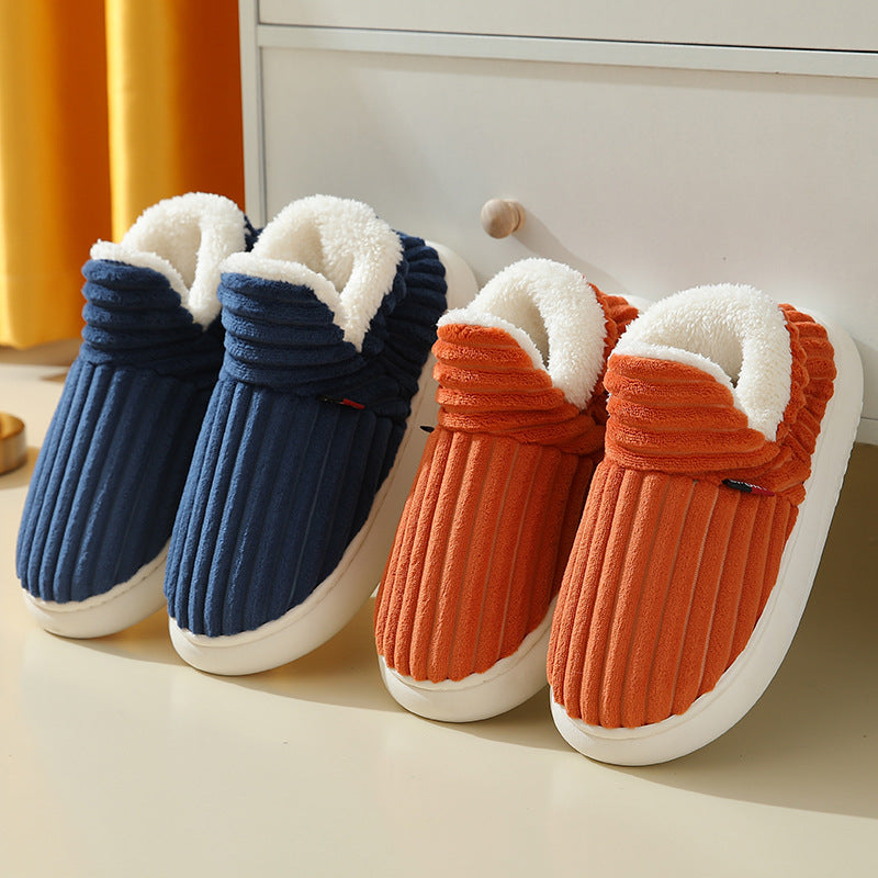 Ribbed Plush Bootie Slippers