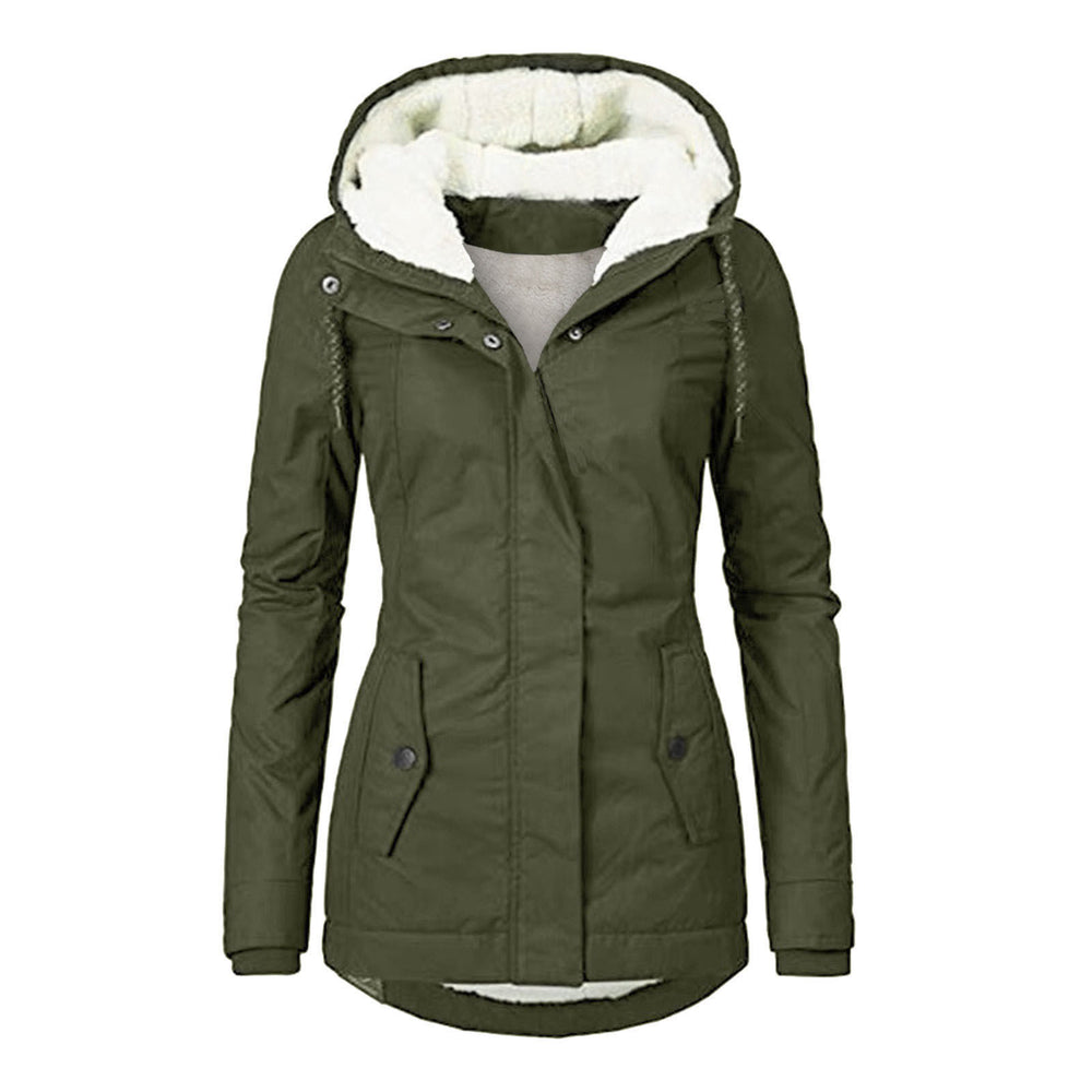 Sherpa-Lined Hooded Utility Parka Jacket