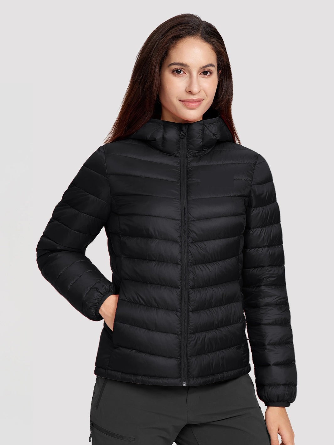 Lightweight Packable Hooded Puffer Jacket