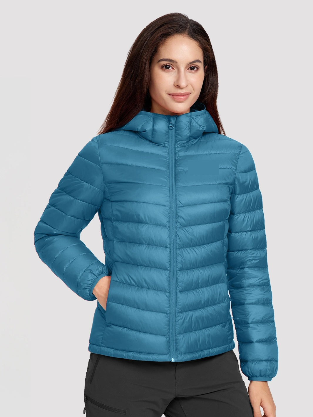 Lightweight Packable Hooded Puffer Jacket