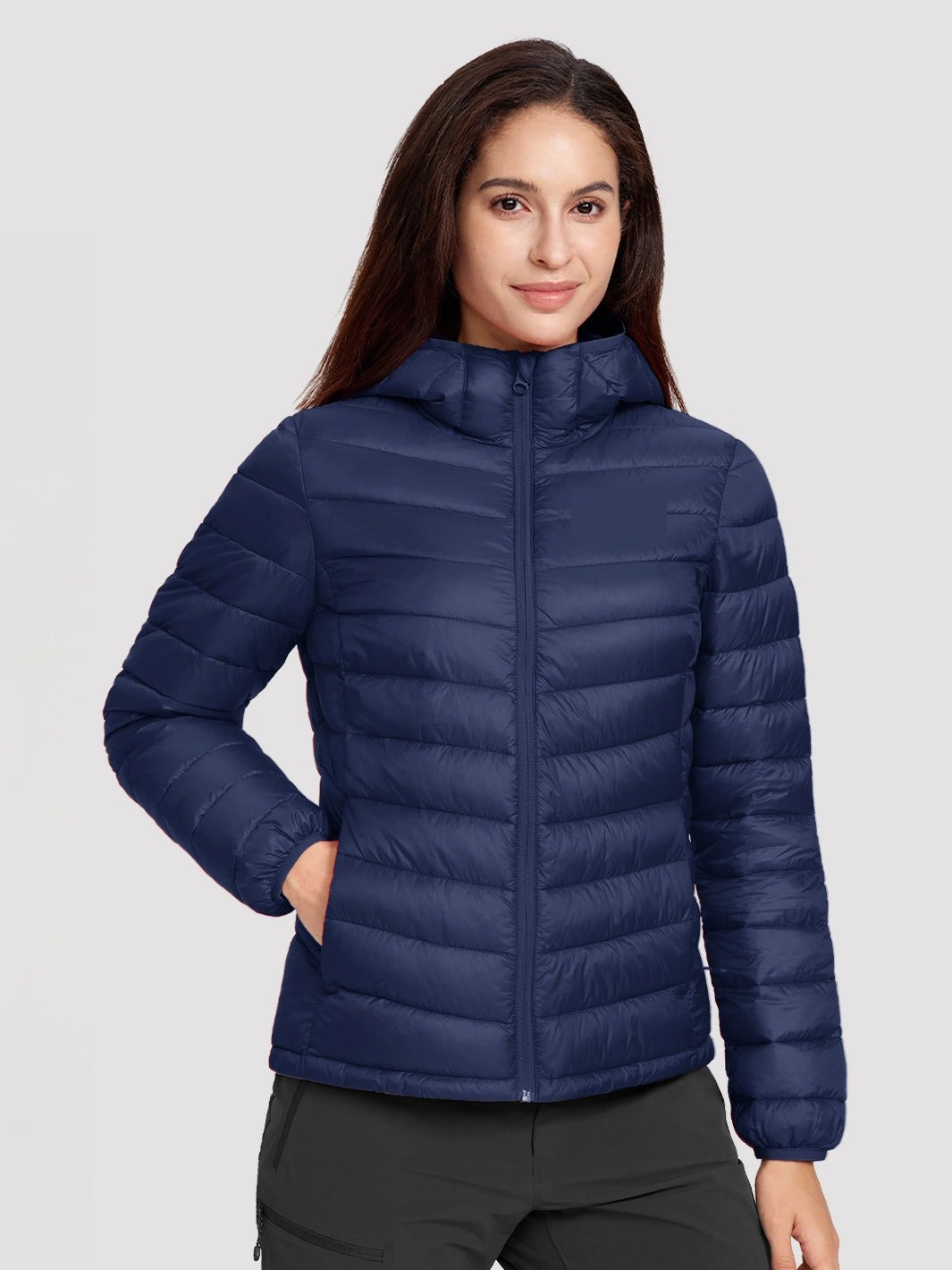 Lightweight Packable Hooded Puffer Jacket