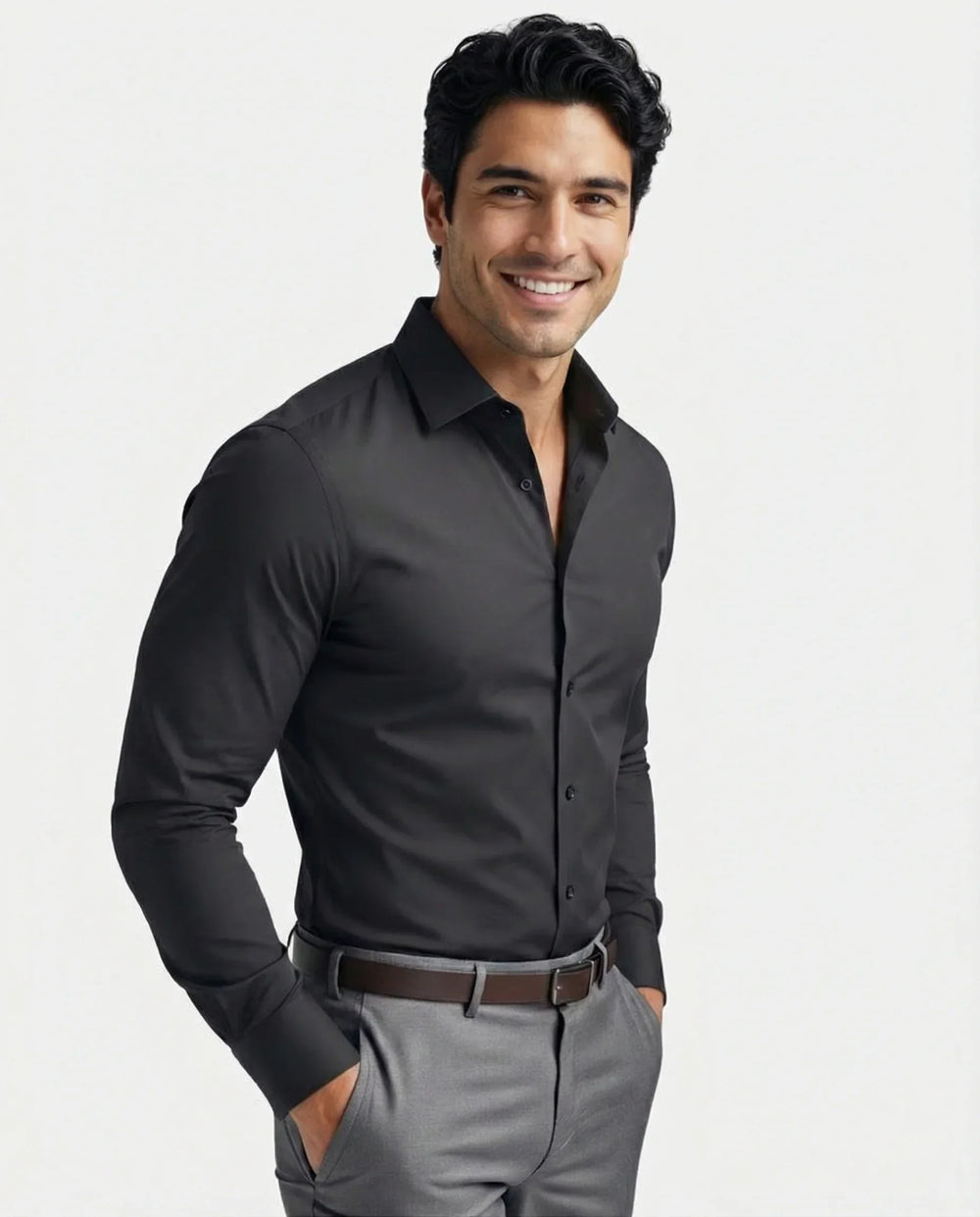 Men's Wrinkle-Resistant Stretch Dress Shirt