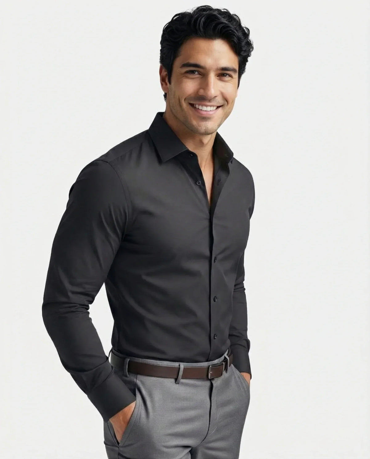 Men's Wrinkle-Resistant Stretch Dress Shirt