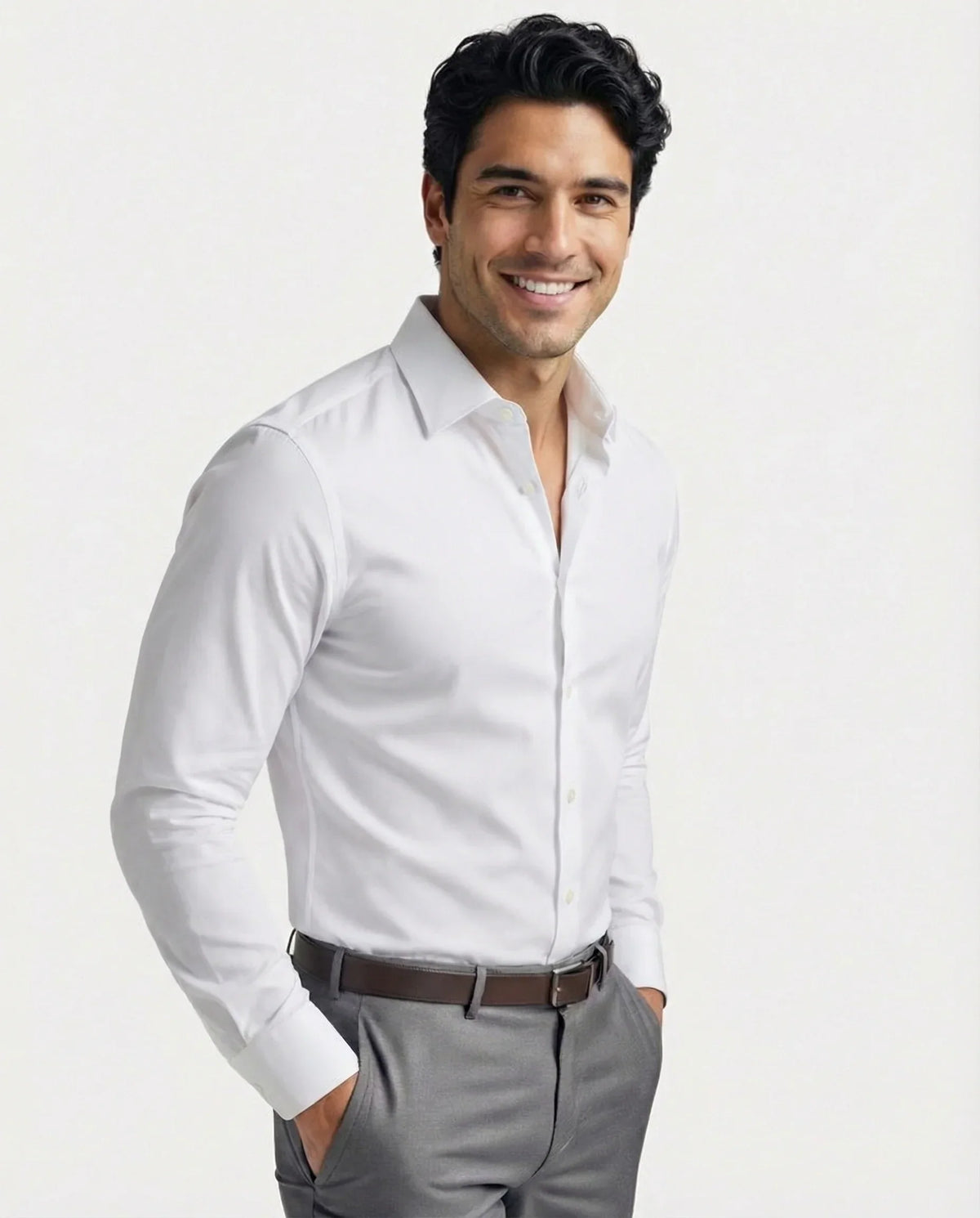 Men's Wrinkle-Resistant Stretch Dress Shirt