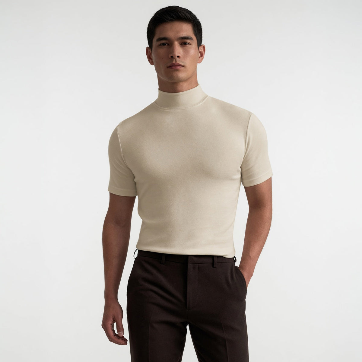 Men's Mock Neck T-Shirt