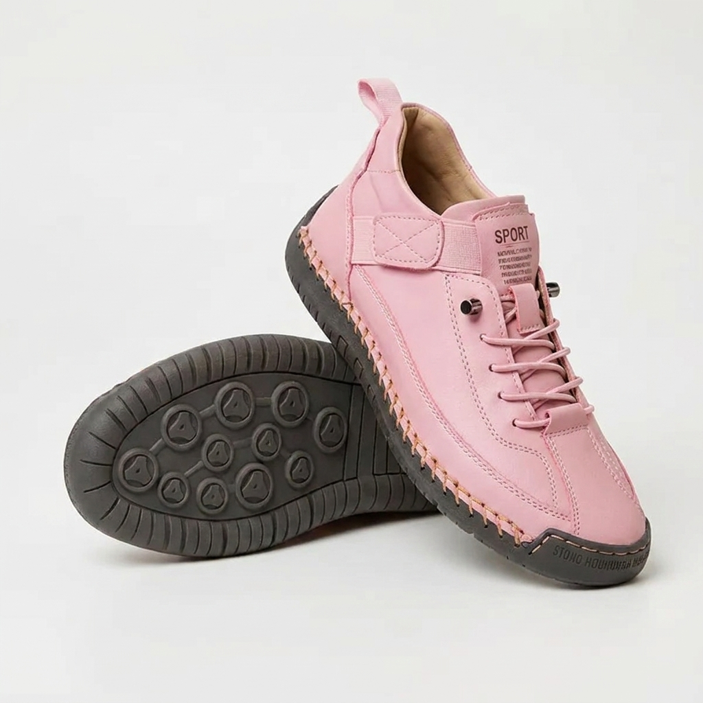 Cushioned Lace-Up Everyday Walking Sneakers