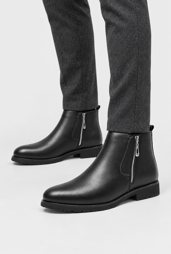Men's Plush-Lined Side-Zip Ankle Boots