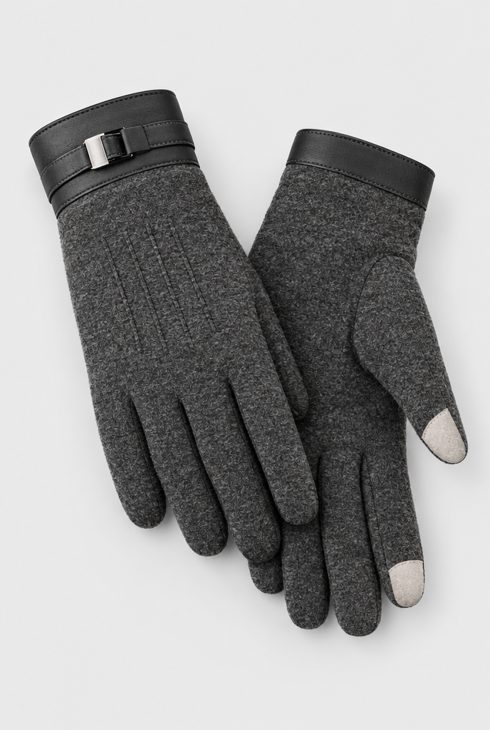 Heather Grey touchscreen gloves, packshot