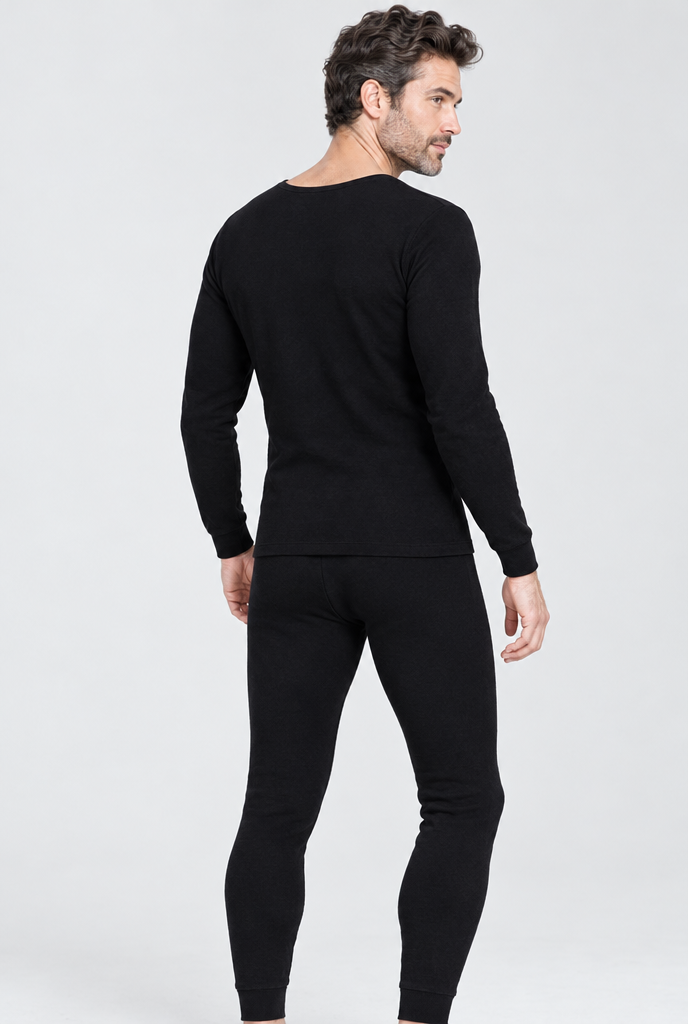 Ensemble thermique doublé polaire — Noir — vue de dos