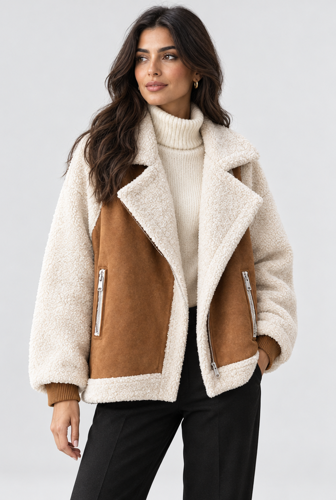 Tan aviator jacket, hero