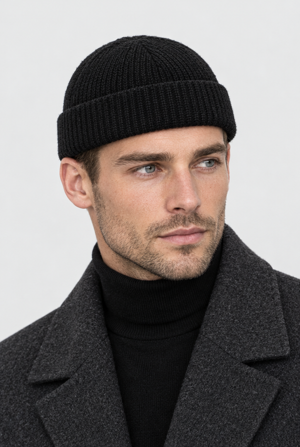 Men's Ribbed Knit Fisherman Beanie