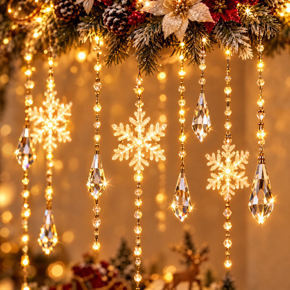 Illuminated Christmas Village Wall Hanging