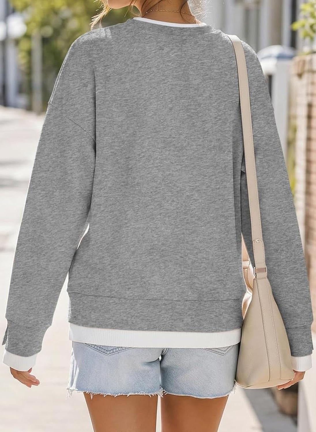 Layered-Look Oversized Sweatshirt
