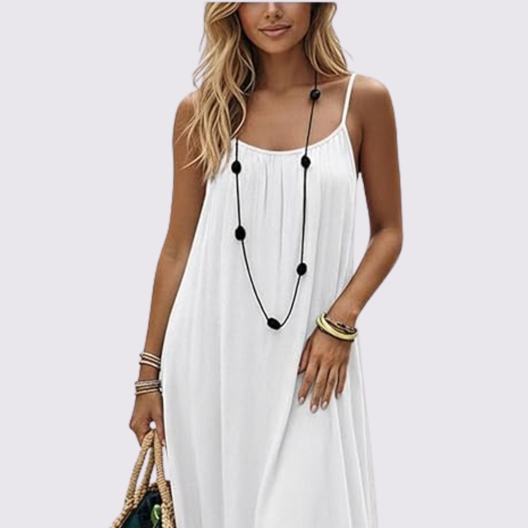 Scoop-Back Swing Slip Dress
