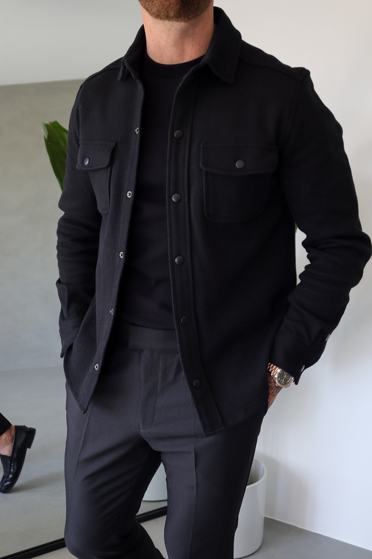 Men's Brushed Twill Button Overshirt