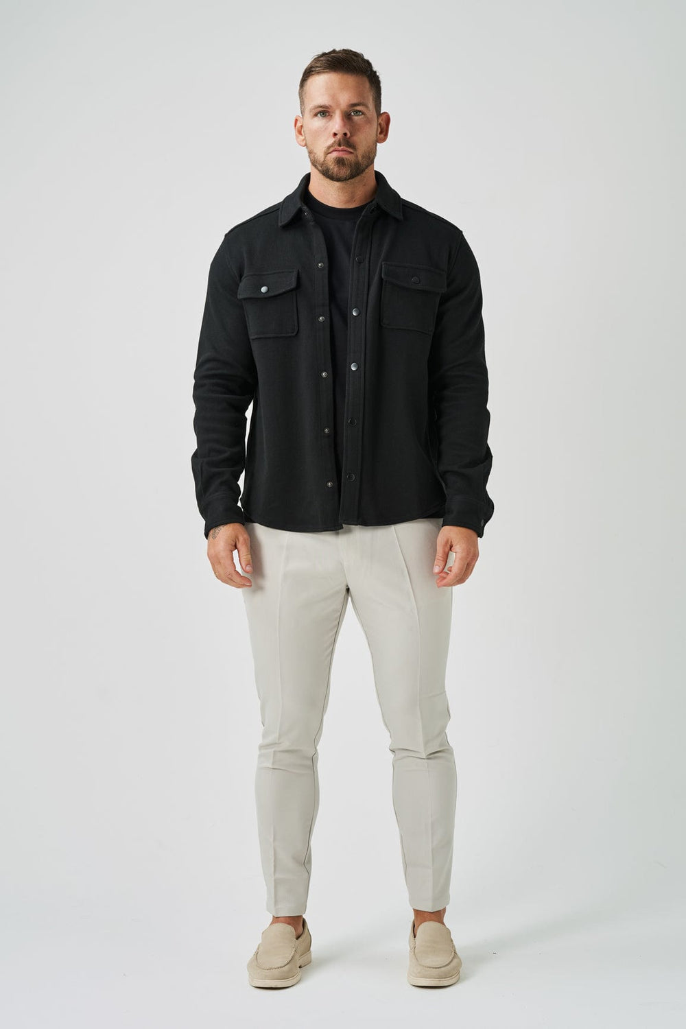 Men's Brushed Twill Button Overshirt