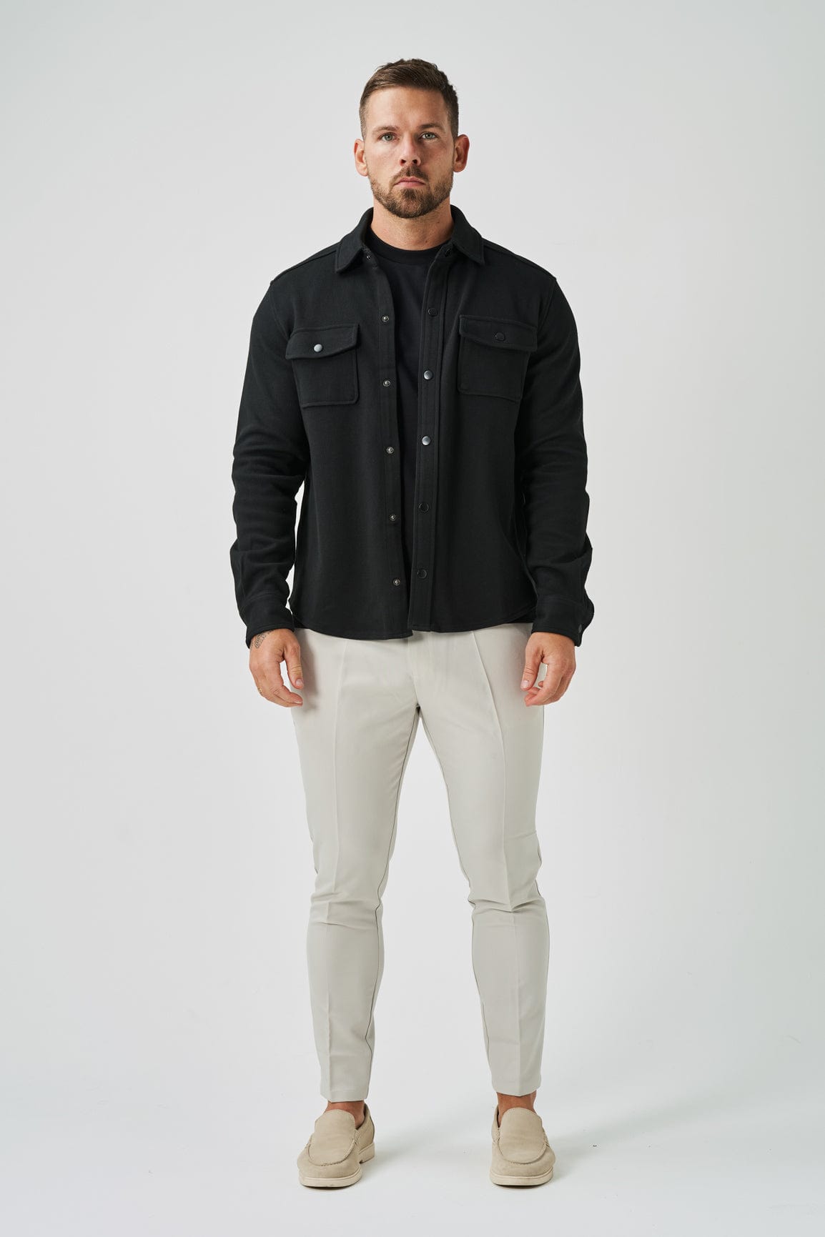 Men's Brushed Twill Button Overshirt