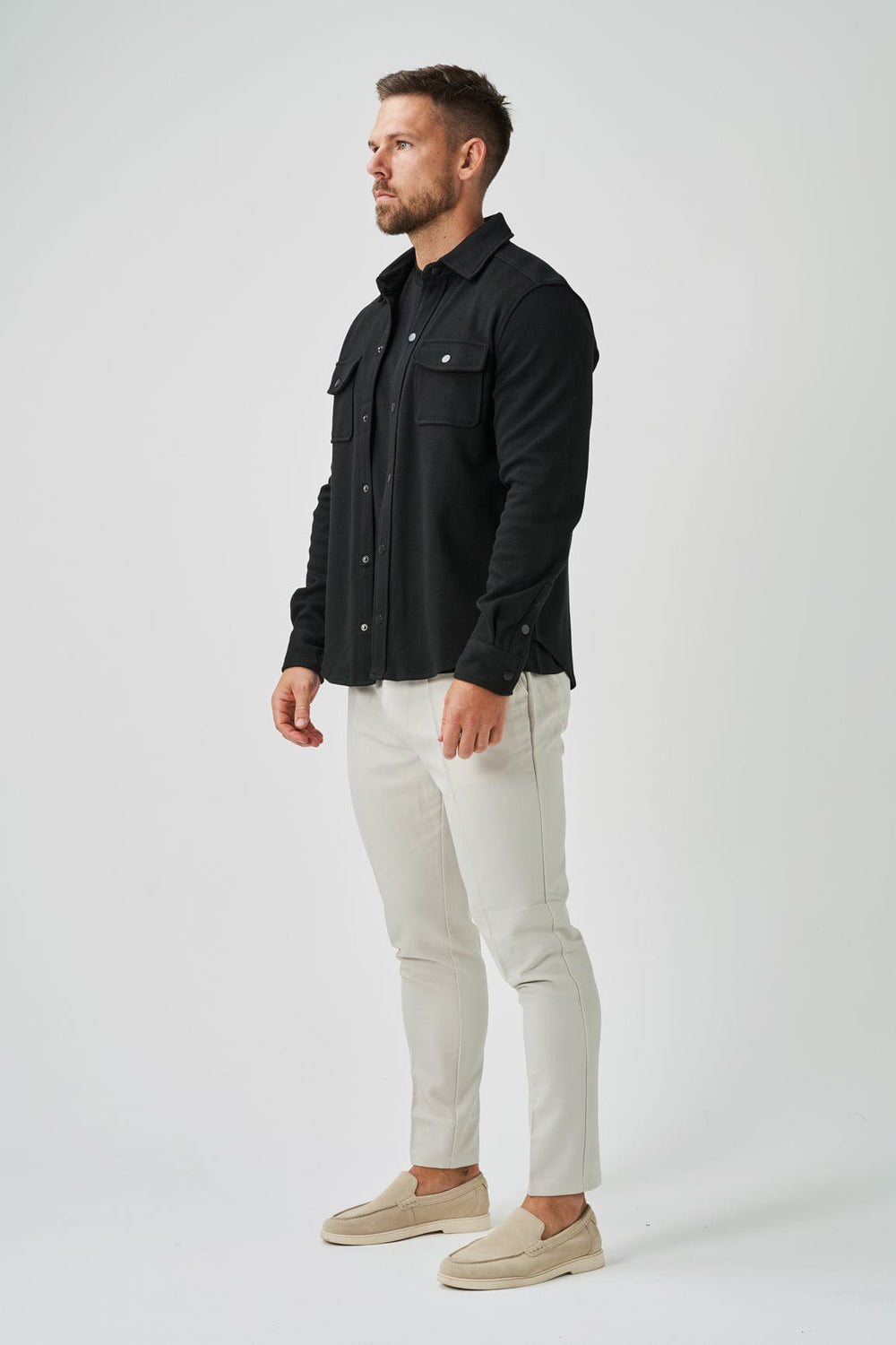 Men's Brushed Twill Button Overshirt