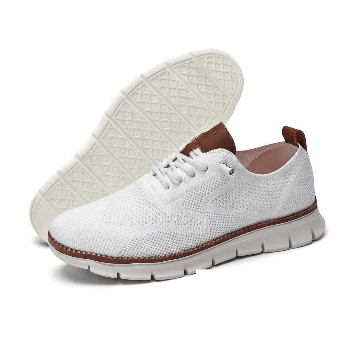 Men's Breathable Knit Wingtip Walking Shoes