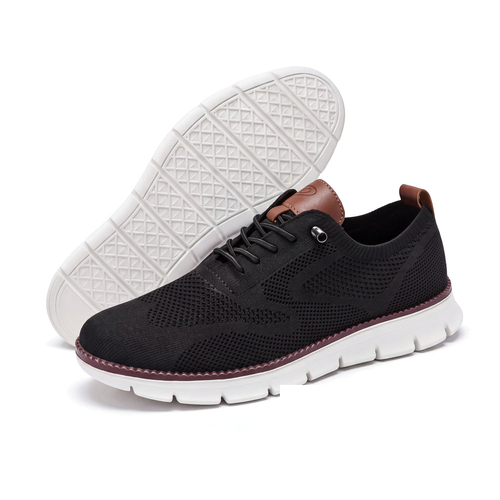 Men's Breathable Knit Wingtip Walking Shoes