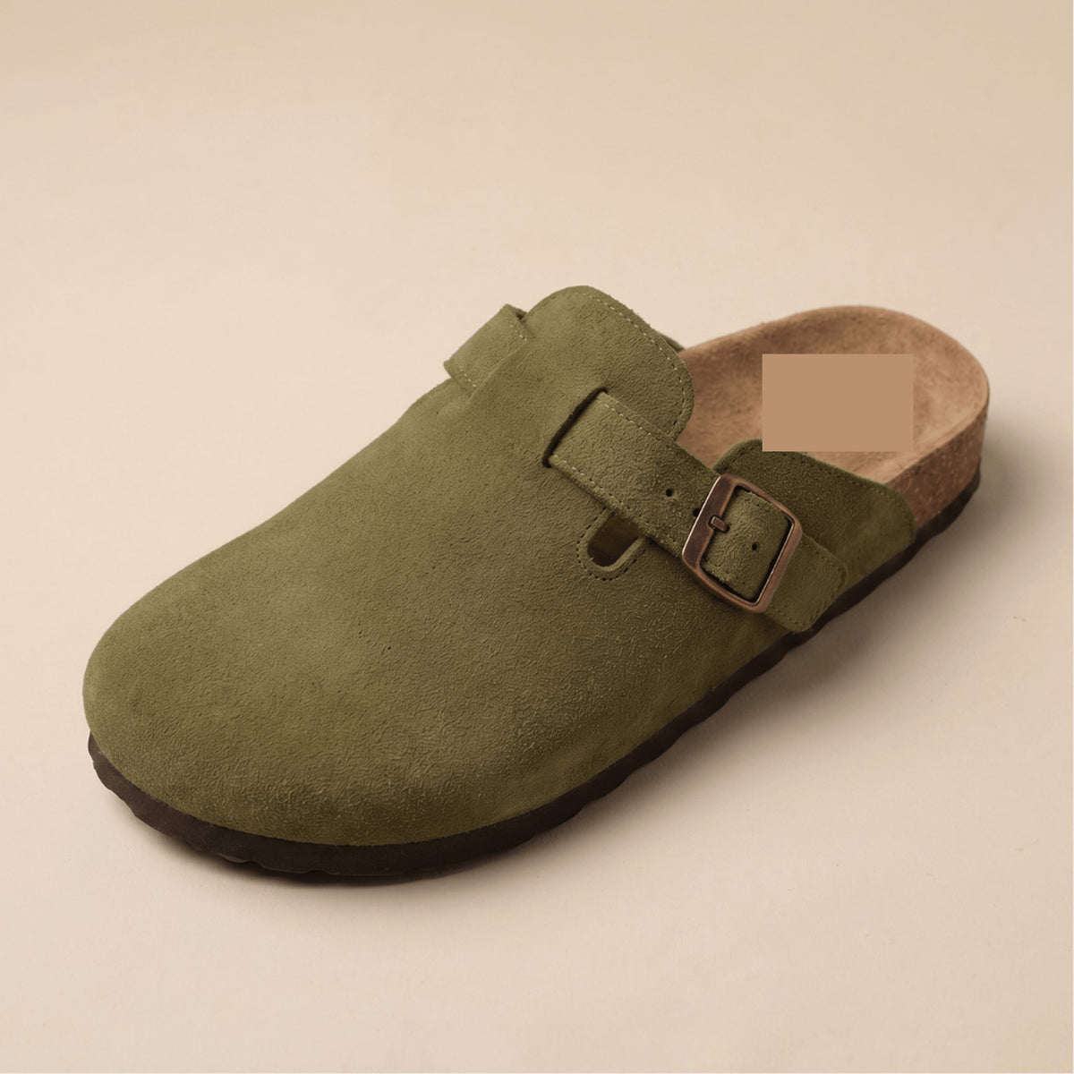 Men's Suede-Finish Cork Footbed Clogs