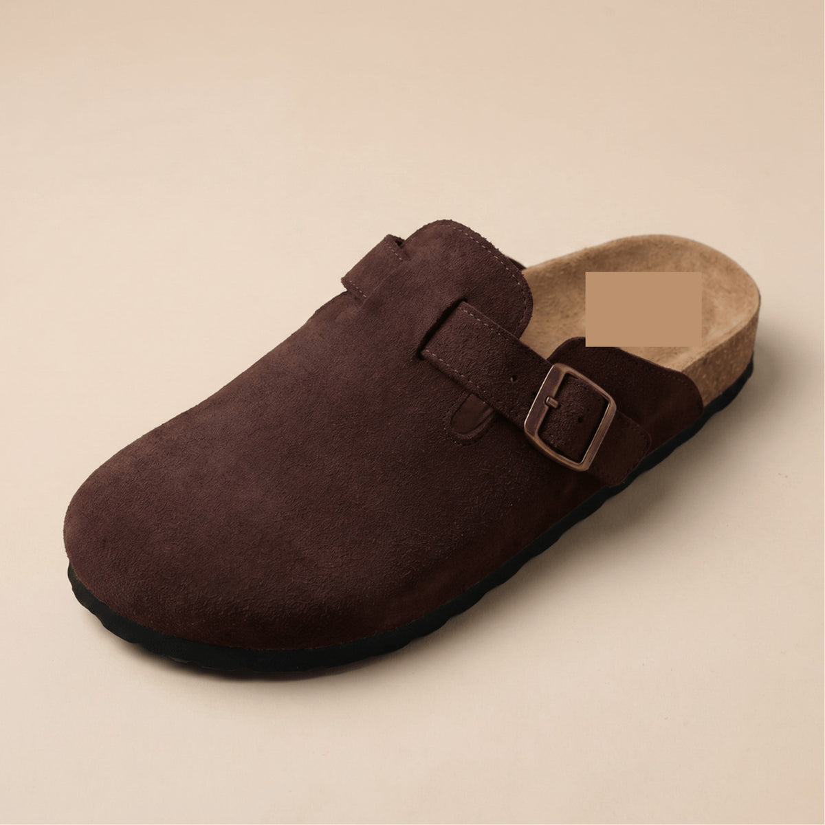 Men's Suede-Finish Cork Footbed Clogs