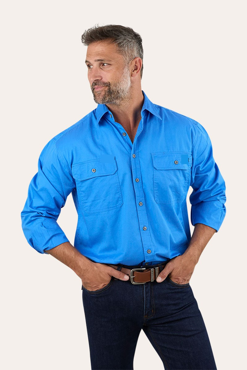 Men's Twin-Pocket Button-Up Work Shirt
