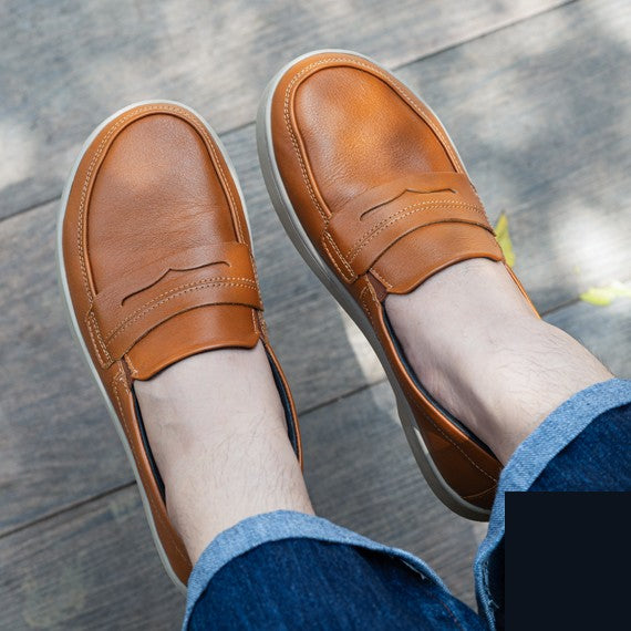 Men's Wide Toe-Box Flexible Penny Loafers