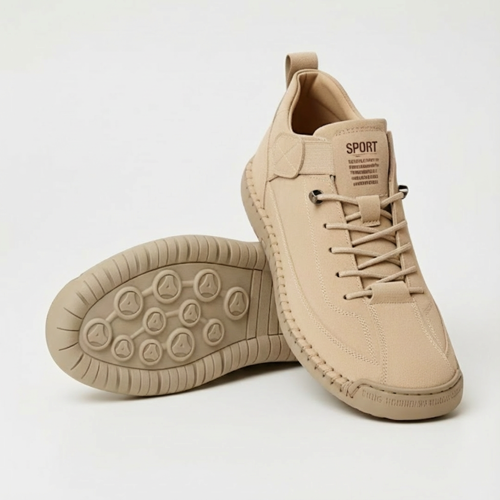 Cushioned Lace-Up Everyday Walking Sneakers