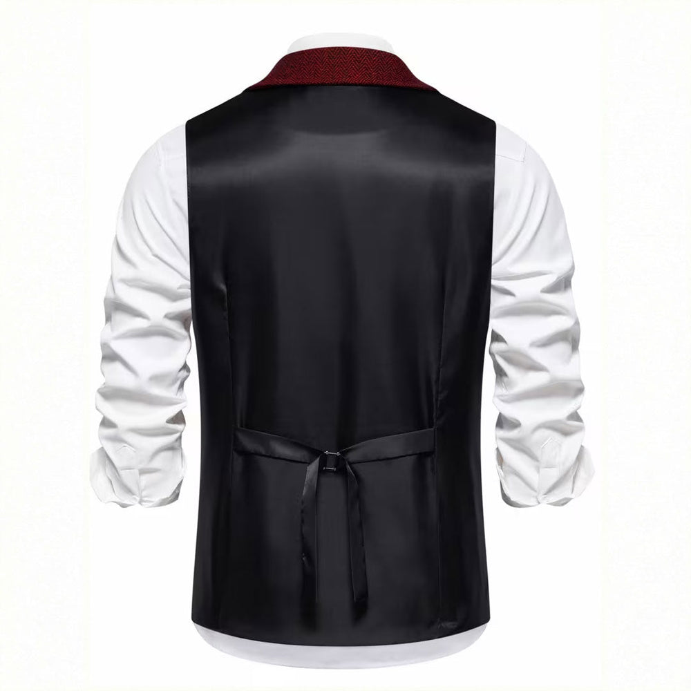 Men's Herringbone Tweed-Style Waistcoat