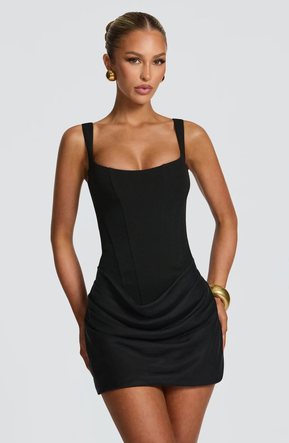 Draped Corset Mini Dress