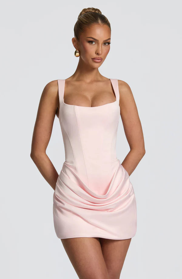 Draped Corset Mini Dress